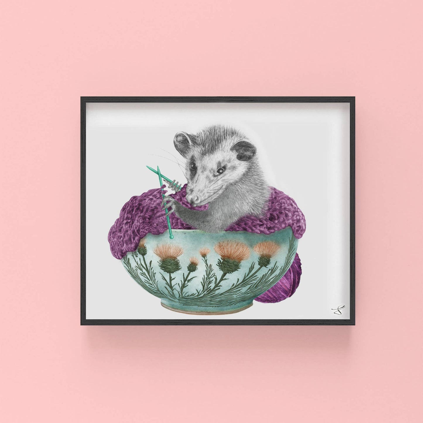 Fable Stover Opossum Portrait Study 9x 12