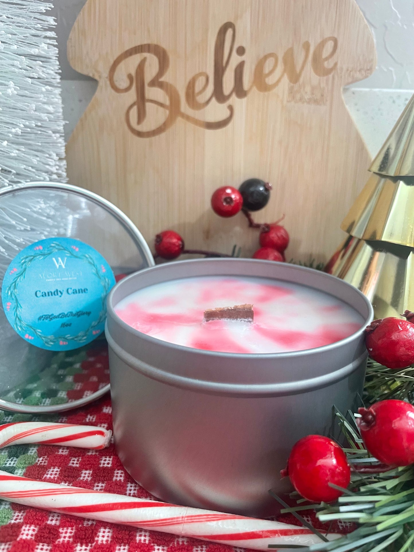 Candy Cane Scented Candle