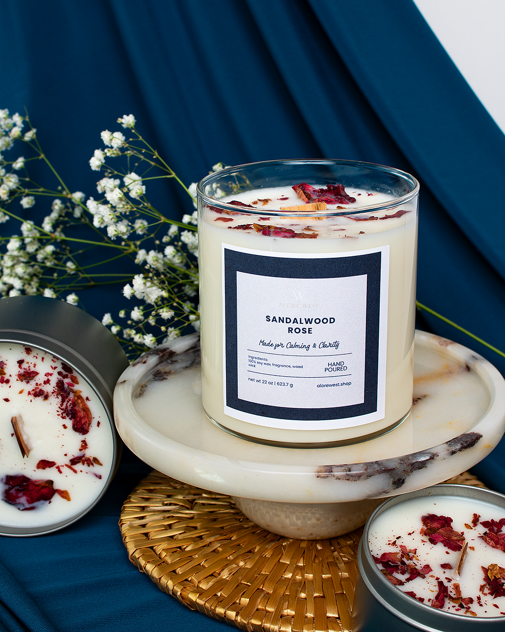Sandalwood Rose Soy Candle