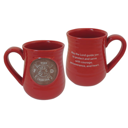 Firefighter Pottery Mug
